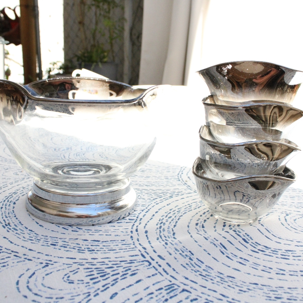 Vintage glass bowl set